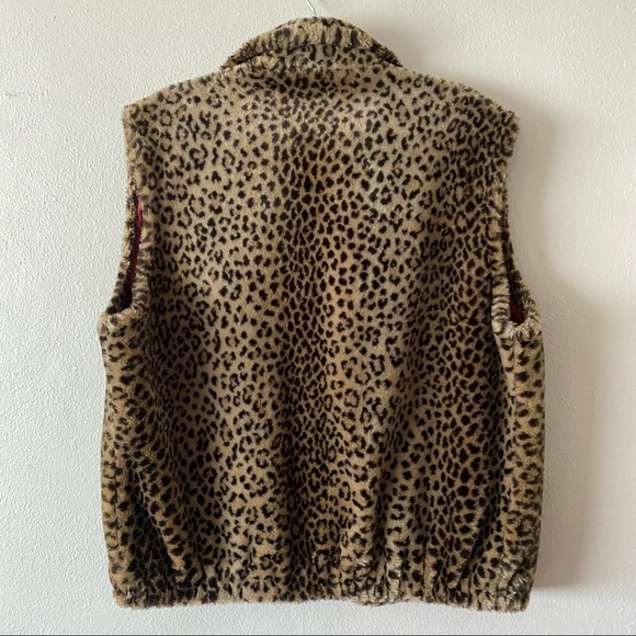 Maxx Meren Vintage Faux Leopard Vest Pockects SML - Picture 5 of 8